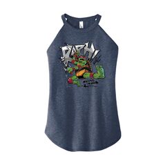 Детская майка с высоким воротником и графическим рисунком TMNT Teenage Mutant Ninja Turtles Mutant Mayhem Raph Licensed Character, синий