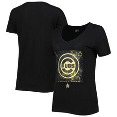 Женская черная футболка New Era Chicago Cubs для Матча всех звезд MLB 2022, футболка с v-образным вырезом New Era