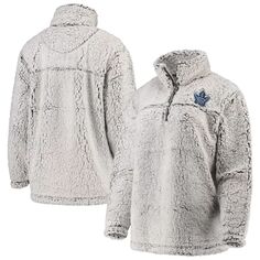 Женская серая куртка G-III 4Her by Carl Banks Toronto Maple Leafs из шерпа с молнией четверть четверти G-III