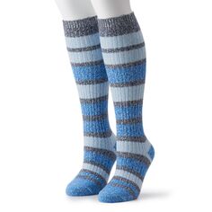 Женские носки до колена в полоску, 2 пары колумбийских носков Columbia, темно-синий