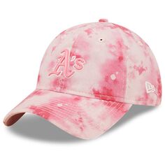 Женская регулируемая шапка New Era Pink Oakland Athletics 2022 ко Дню матери 9TWENTY New Era