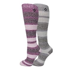 Женские носки до колена в полоску, 2 пары колумбийских носков Columbia, фиолетовый