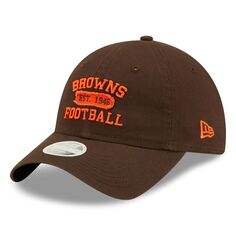 Женская регулируемая шляпа New Era Brown Cleveland Browns Formed 9TWENTY New Era