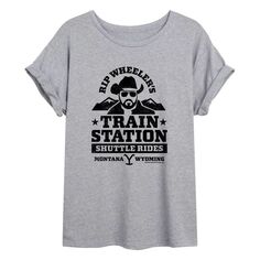 Юниорская футболка Yellowstone Train с струящимся рисунком Licensed Character