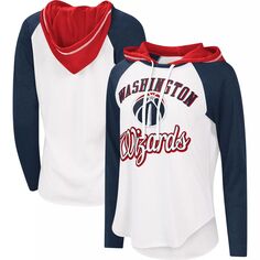 Женская худи G-III 4Her by Carl Banks White Washington Wizards MVP худи с регланами и футболка с длинными рукавами G-III