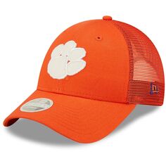 Женская кепка New Era Orange Clemson Tigers 9FORTY с логотипом Spark Trucker Snapback New Era