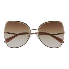 Женские солнцезащитные очки Skechers в открытой оправе с бабочкой, диаметр 56 мм Skechers, коричневый