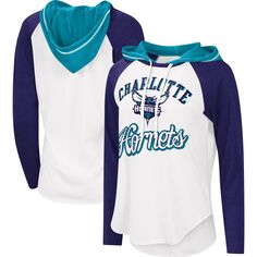 Женская толстовка с капюшоном G-III 4Her by Carl Banks White Charlotte Hornets MVP, футболка с длинными рукавами и регланами G-III