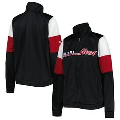 Женская черная спортивная куртка с молнией во всю длину G-III 4Her by Carl Banks Miami Heat Change Up G-III