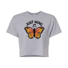 Укороченная футболка с рисунком бабочки Wing It для юниоров Licensed Character