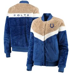 Женская куртка на кнопках G-III 4Her от Carl Banks Royal/Cream Indianapolis Colts Riot Squad Sherpa G-III