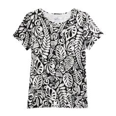 Женская футболка Croft &amp; Barrow Essential с круглым вырезом Croft &amp; Barrow, черный