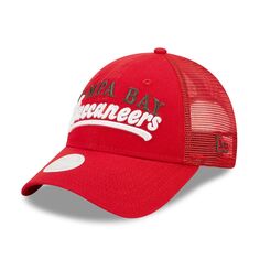 Женская кепка New Era Red Tampa Bay Buccaneers Team Trucker 9FORTY Snapback New Era