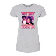 Винтажная приталенная футболка Whitney Houston для юниоров Licensed Character, серый