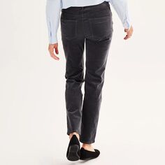 Женские вельветовые брюки прямого кроя Croft &amp; Barrow Croft &amp; Barrow, черный