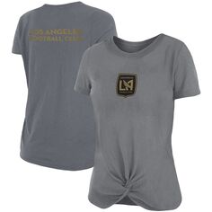 Женская серая футболка с закрученной спереди LAFC 5th &amp; Ocean by New Era New Era