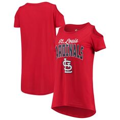 Женская красная футболка G-III 4Her от Carl Banks St. Louis Cardinals Clear the Bases с открытыми плечами G-III