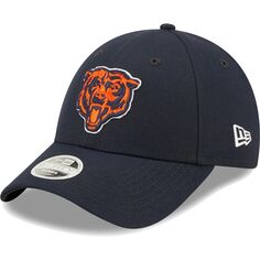 Женская темно-синяя шапка New Era Chicago Bears Simple 9FORTY с регулируемой головкой New Era