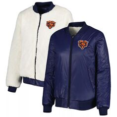 Женская двусторонняя куртка с молнией во всю длину G-III 4Her от Carl Banks Овсянка/Темно-синий Chicago Bears G-III