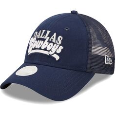 Женская темно-синяя кепка New Era Dallas Cowboys Team Trucker 9FORTY Snapback New Era