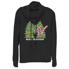 Пуловер с капюшоном и воротником-хомутом для юниоров с логотипом MTV «Рождественская елка» Licensed Character