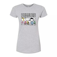 Юниорская футболка с круглым вырезом и рисунком Peanuts Licensed Character, серый