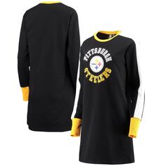 Женское платье-футболка G-III 4Her by Carl Banks Black Pittsburgh Steelers Hurry Up Offense G-III