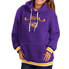 Женский пуловер с капюшоном G-III 4Her Carl Banks Purple LSU Tigers Game Over Sherpa G-III