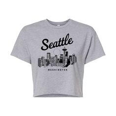 Укороченная футболка с рисунком Seattle для юниоров Licensed Character, серый