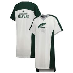Женское платье-футболка G-III 4Her by Carl Banks White Michigan State Spartans Home Run G-III