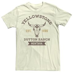 Футболка для юниоров Yellowstone Dutton Ranch Montana, оценка 1886 г., футболка с изображением бойфренда с бычьим черепом Licensed Character