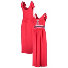 Женское красное платье макси G-III 4Her от Carl Banks Los Angeles Angels Game Over G-III