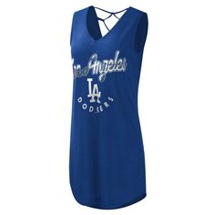Женское пляжное пляжное платье с v-образным вырезом G-III 4Her от Carl Banks Royal Los Angeles Dodgers Game Time Slub G-III