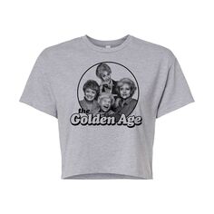 Укороченная футболка с рисунком Golden Girls &quot;Golden Age&quot; для юниоров Licensed Character, серый