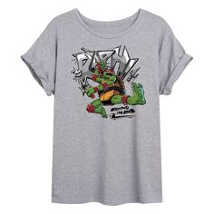 Детская футболка с струящимся рисунком TMNT Teenage Mutant Ninja Turtles Mutant Mayhem Raph Licensed Character, серый