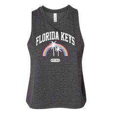 Майка на бретельках с рисунком Racerback для юниоров Florida Keys Licensed Character, серый