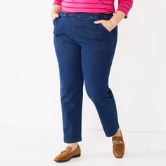 Классические прямые джинсы без застежек Croft &amp; Barrow больших размеров Croft &amp; Barrow