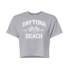 Укороченная футболка с рисунком Daytona Beach для юниоров Licensed Character, серый