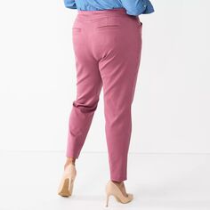 Женские эластичные брюки прямого кроя больших размеров Croft &amp; Barrow Effortless Croft &amp; Barrow