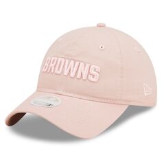 Женская регулируемая шляпа New Era Pink Cleveland Browns Core Classic 2.0 в тон 9TWENTY New Era