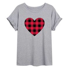 Детская струящаяся футболка в клетку с сердечками Licensed Character