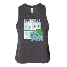 Детская майка Pokemon Bulbasaur Racerback Licensed Character, серый