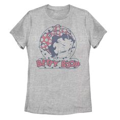 Детская футболка Betty Boop Winking в горошек с бантом и графическим рисунком Licensed Character