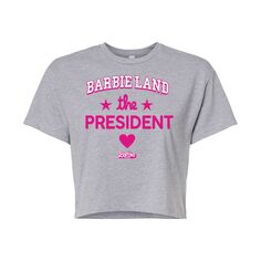 Футболка с рисунком «Барби для юниоров: фильм «Президент»» Licensed Character, серый