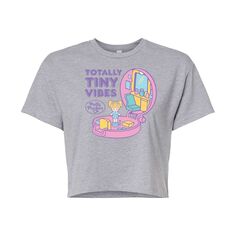 Укороченная футболка Polly Pocket Tiny Vibes для юниоров Licensed Character, серый