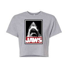 Укороченная футболка с рисунком Juniors&apos; Jaws Licensed Character, серый