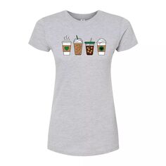 Облегающая футболка с кофейными чашками для юниоров Licensed Character, серый