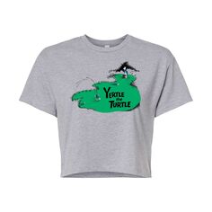 Укороченная футболка с рисунком Dr. Seuss Yertle The Turtle для юниоров Licensed Character, серый