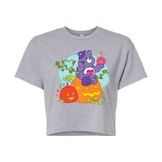 Укороченная футболка с рисунком тыквы Care Bears Juniors Licensed Character, серый