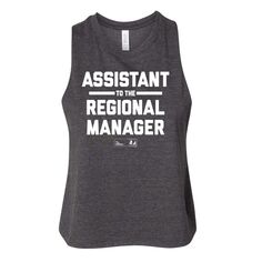 Укороченная майка Juniors&apos; The Office Regional Manager Licensed Character, серый